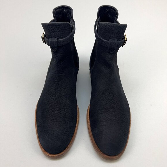 Louis Vuitton Chelsea ankle boots LV buckle navy blue nubuck 7 US or 37 EUR - Picture 3 of 14